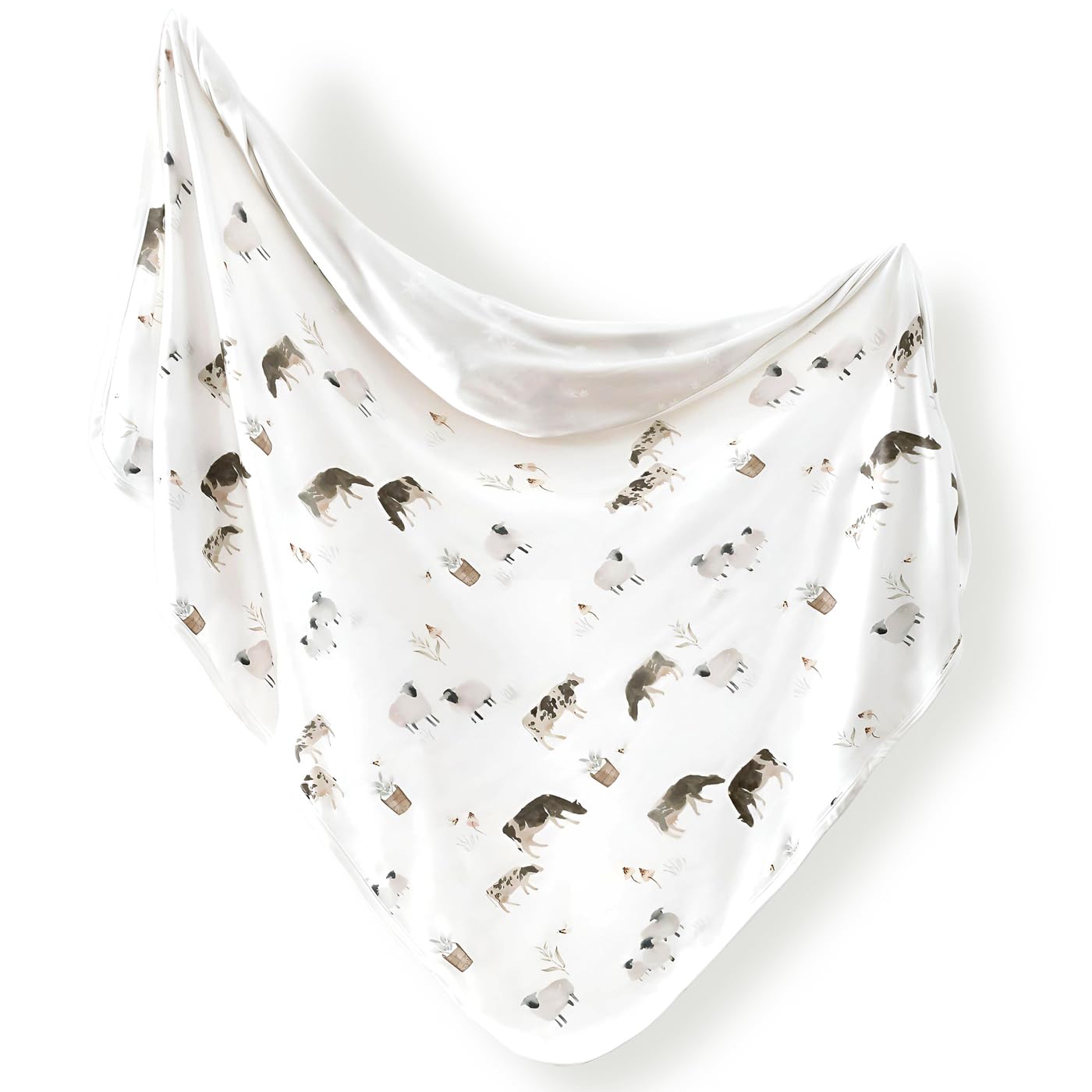 GRSSDER Baby Blankets Super Soft Stretchy Jersey Knit