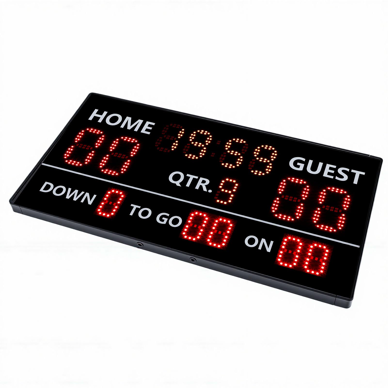 Jeffergarden Tabellone Segnapunti Elettronico con Display LED a 14 Cifre Remoto Segnapunti Basket Pallavolo Tennis Giochi, con Alimentazione a Batteria e Cicalino, per Uso Sportivo Indoor