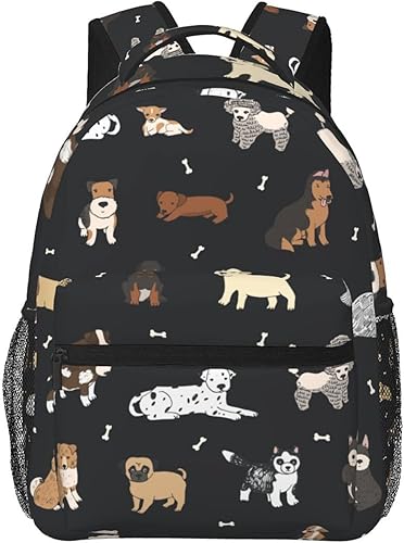 Fiokroo Mochila escolar para estudiantes, adolescentes, hombres y mujeres, mochilas para laptop, mochila de viaje con múltiples bolsillos, Lindos