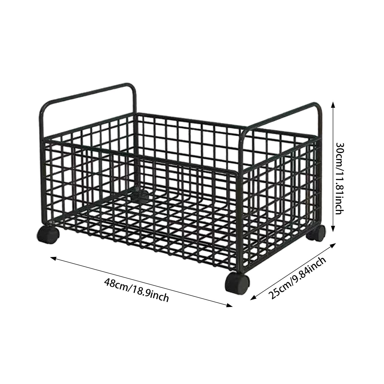 Carrello portaoggetti sotto la scrivania Carrello portaoggetti in Rete con Ruote Organizzatore di File con Ruote Carrello portaoggetti Piccolo per, L