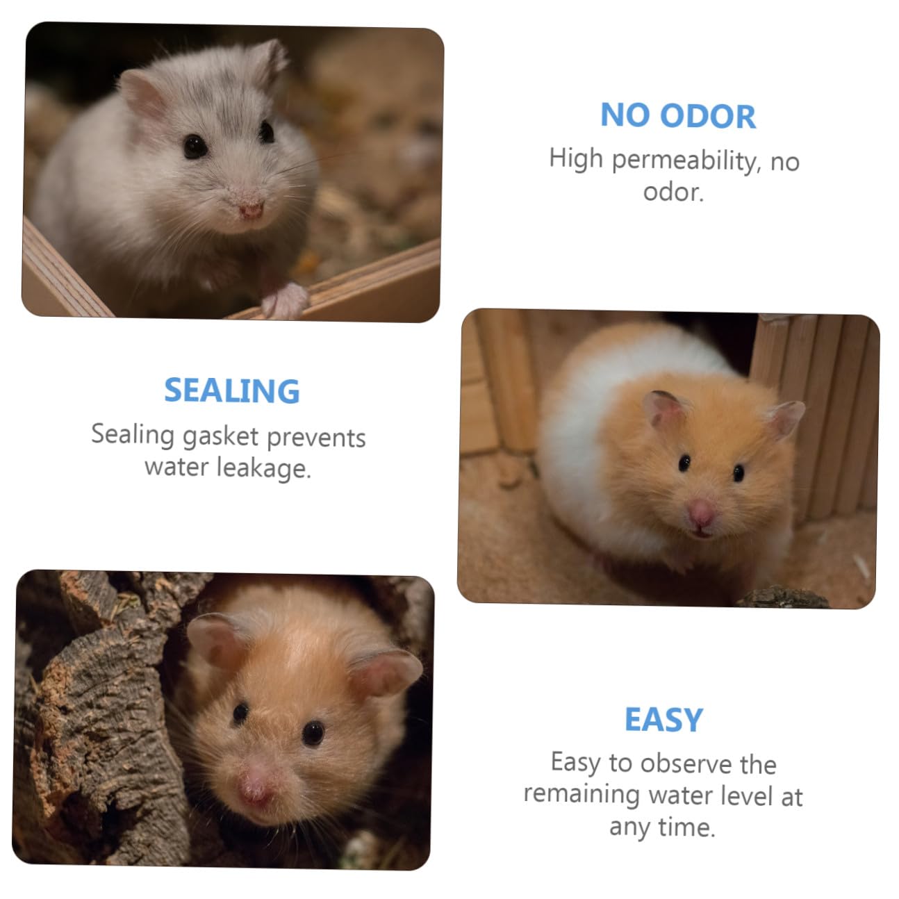 DOITOOL 12pièces Bouteille Eau pour Petits Animaux Abreuvoirs pour Hamsters Hérissons Cobayes Et Rongeurs Étanche Et Anti-Fuite Et Facile à Installer Design Transparent pour