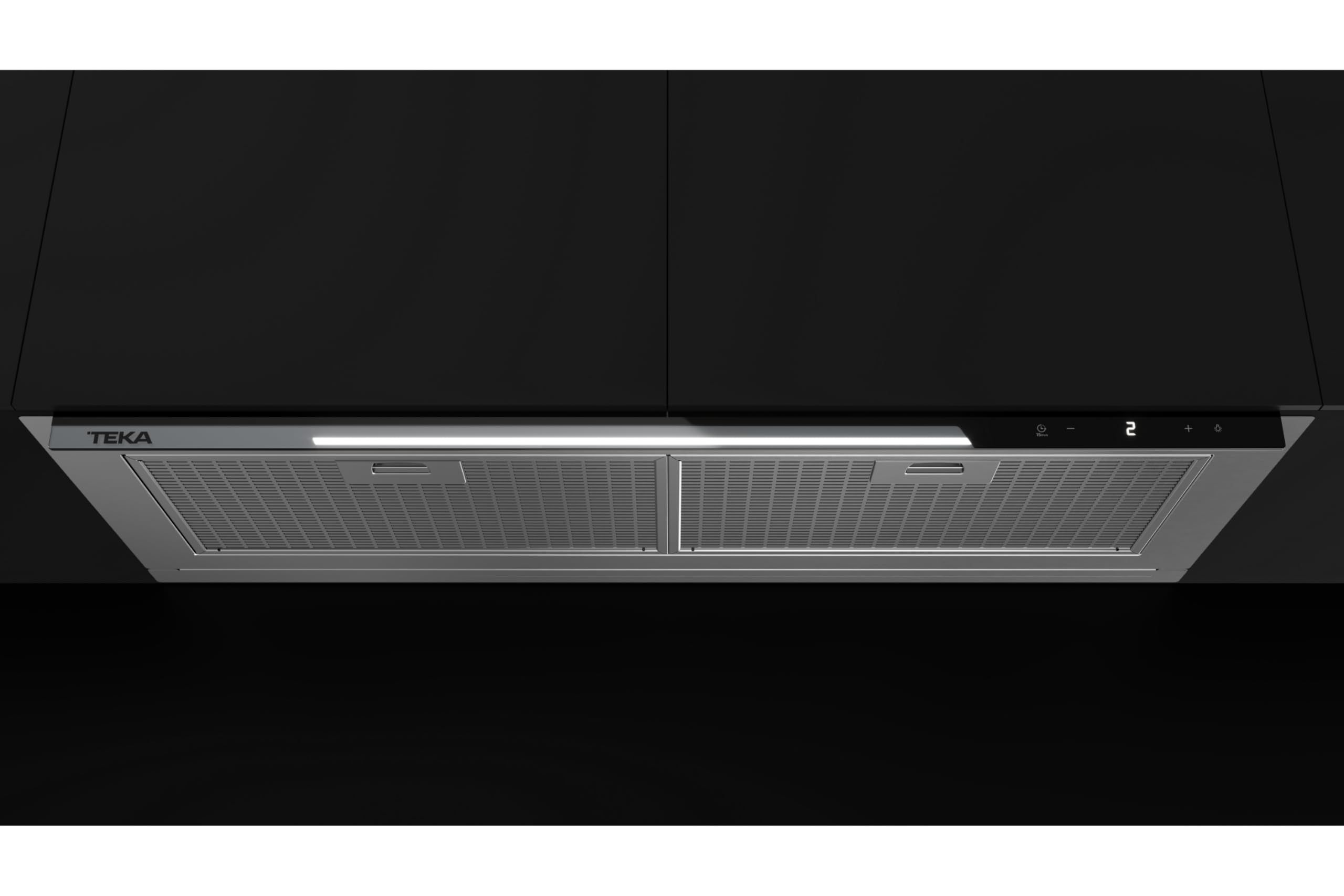 TEKA Campana Extractora Integrada 90 cm, Motor EcoPower, 3 Velocidades + 1 Intensiva, Iluminación LED, Clase Energética A+, Modelo Integra GFI 97350 EOS SS