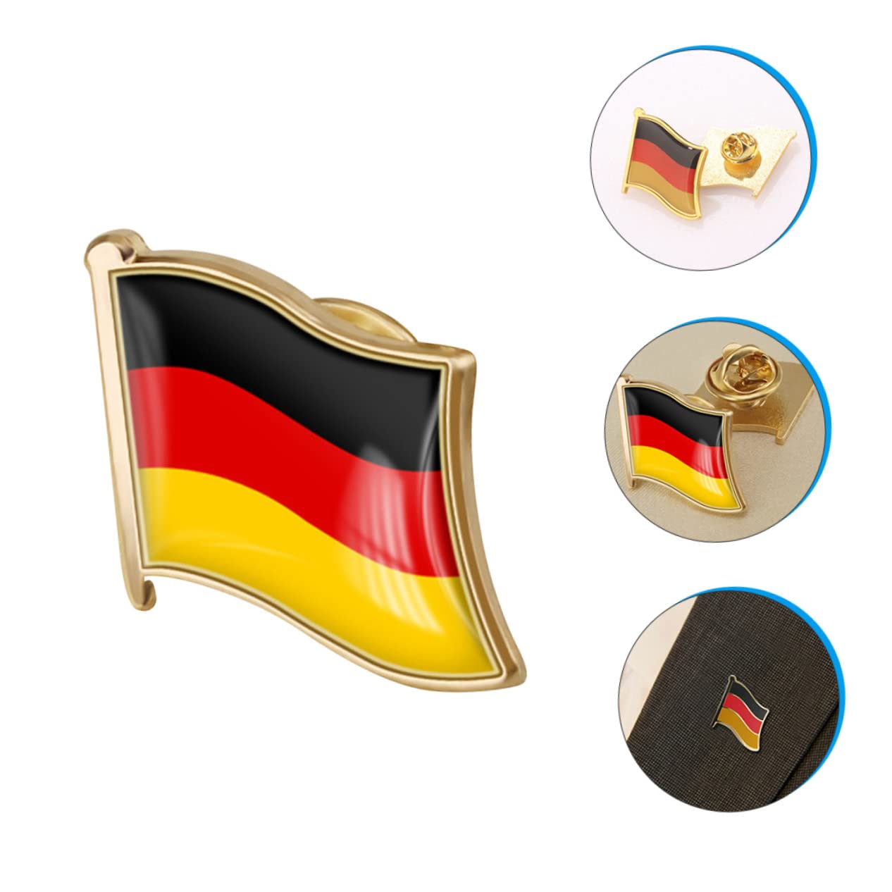 SHERCHPRY Deutschland Flagge Brosche Anstecknadel Ästhetische Dekorative Brosche Anstecknadel Herren Anstecknadel Flaggennadel Kleidung Brosche Kleidung Anstecker Brosche Anstecknadel Clip