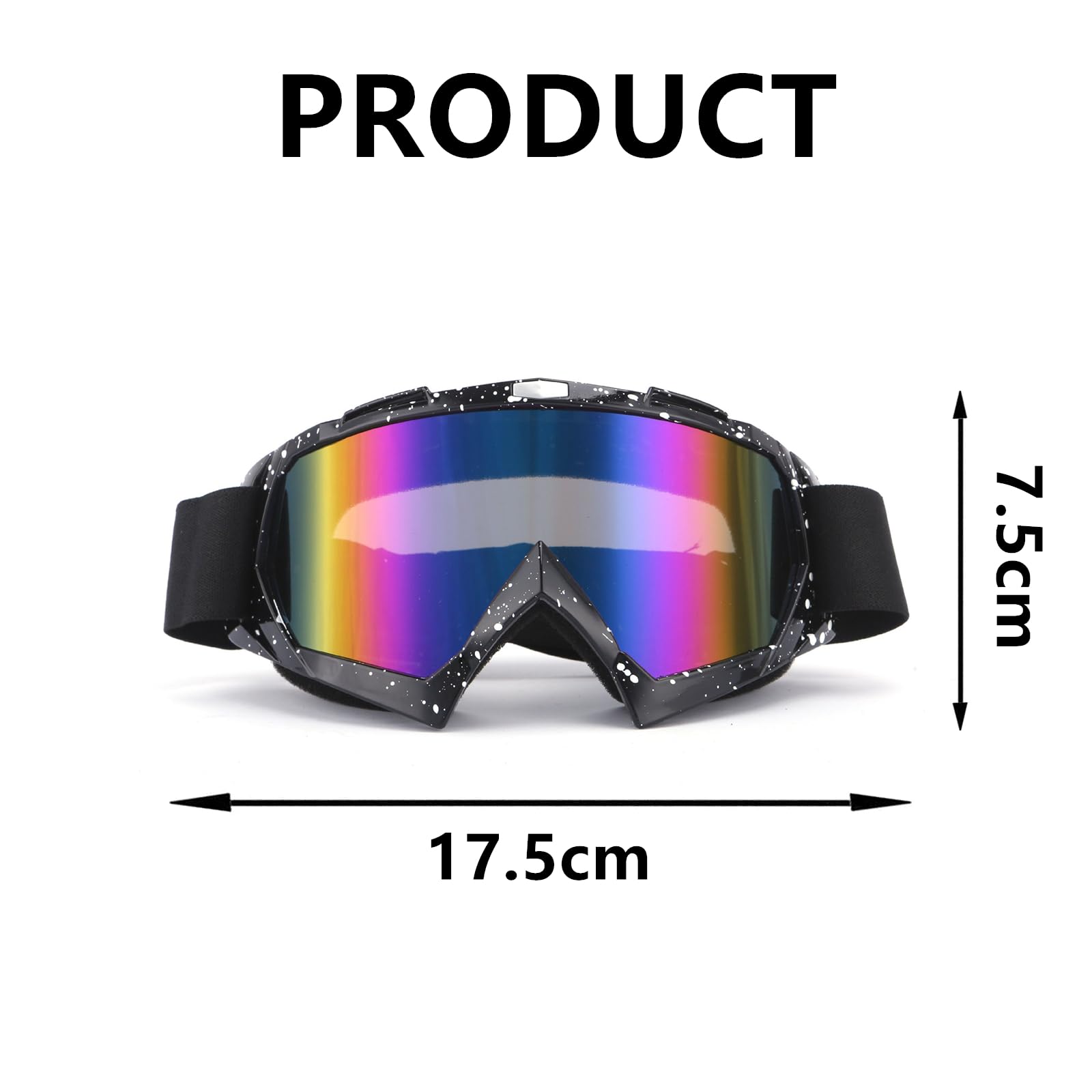 gotyou Gafas de Motocross, Gafas Snowboard Espejo, Gafas de moto, Gafas de snowboard, a prueba de polvo, flexibles, UV400, ATV Dirt Bike Racing Gafas de seguridad para Esquí, Ciclismo