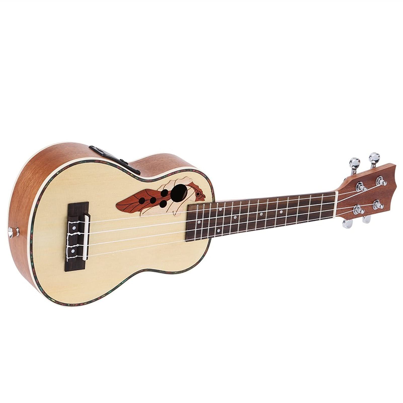 Ukulele Accoustic 21 "Acoustic Ukelele Mini Chitarra 15 Fret 4 Corde Strumento A Corda Concerto Ukulele