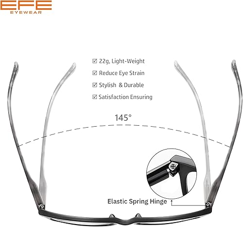 Miniatura 3 de EFE 1.75 - Lentes de lectura para mujeres, 5 pares de lectores para mujeres, hombres con resorte de bisagra ajustable (mixto)