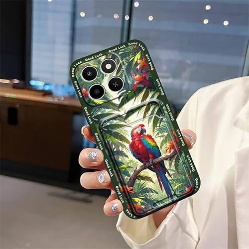 Phone Case Compatible with Honor X6c, Anti-dust Shockproof Card slot Full wrap TPU Cover Soft case Back Cover Cute Waterproof Ca