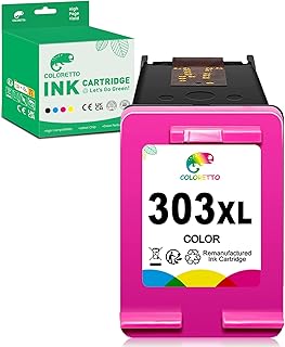 COLORETTO 303XL Colour Printer Ink Cartridge Replacement for HP 303 XL Compatible with Envy Photo 6234 7134 7830 7155 6252 7120 7800 7820 7822 7855 7858 7864 6230 6220 7130 6232 Tango Tango X