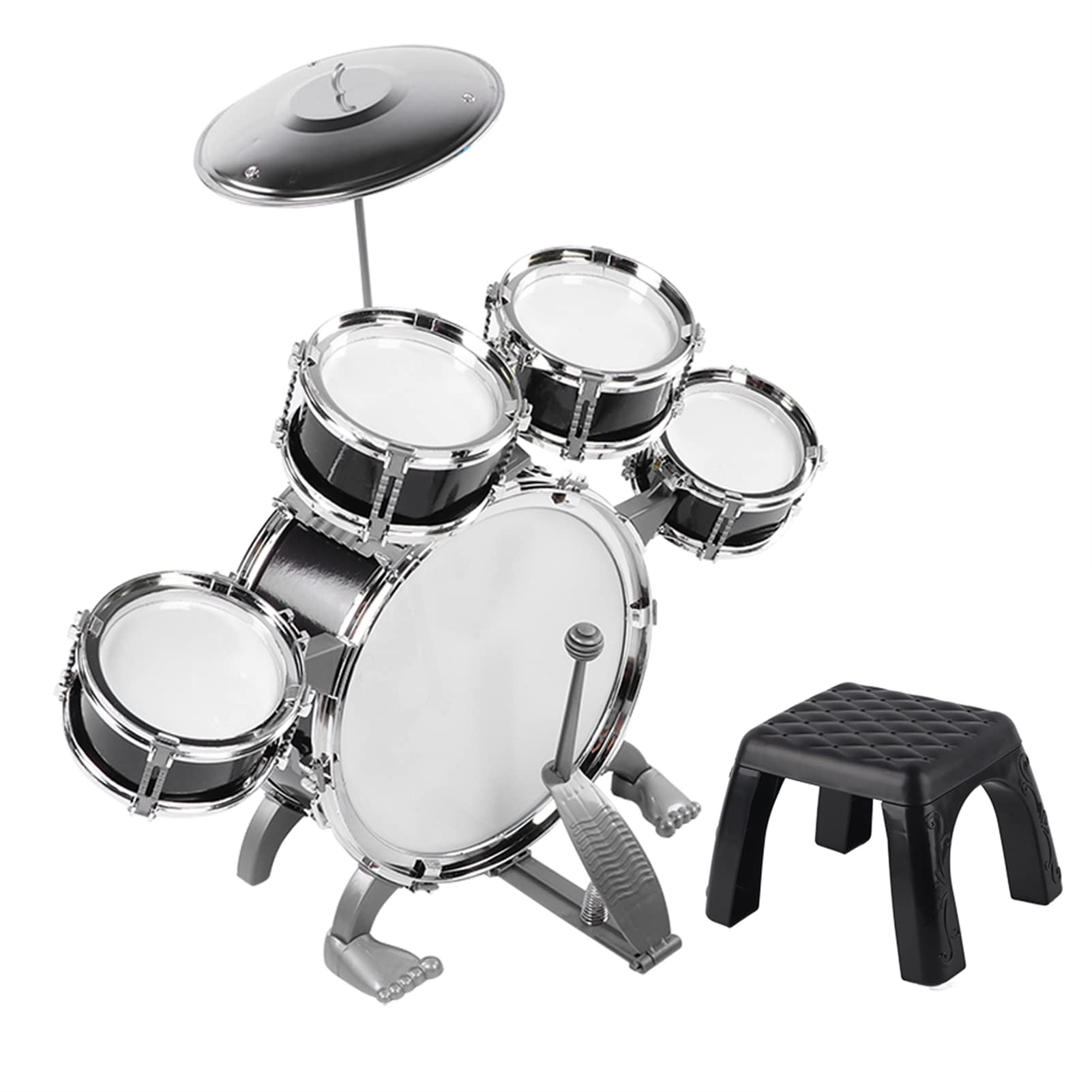 Batería para Niños, Juguete Educativo para Instrumentos Musicales, Diferentes Tonos para Juegos Creativos, Mejora la Coordinación Mano-ojo, para Niños Mayores de 3 Años (586-104