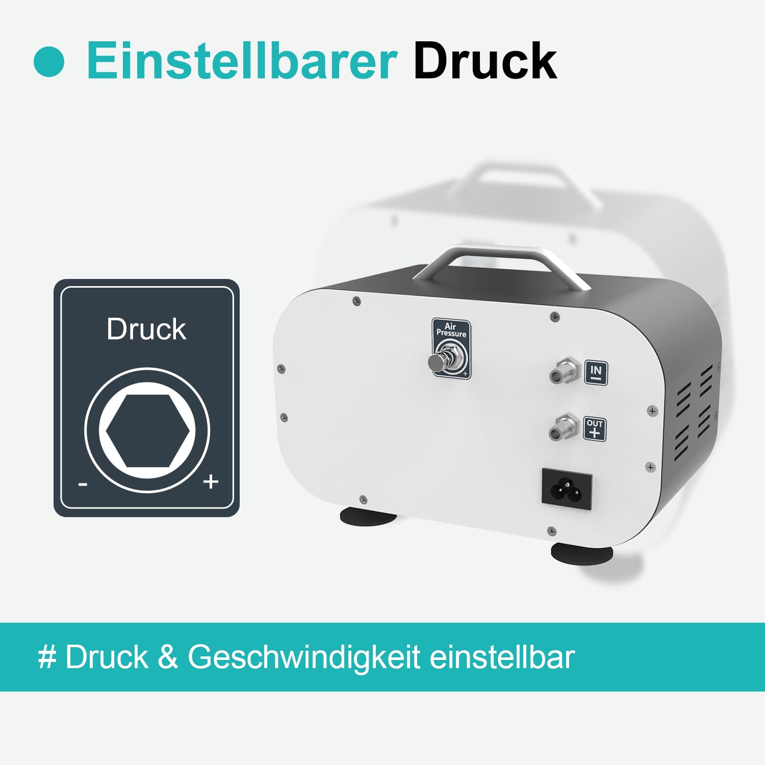 JOANLAB Ölfreie Labor-Vakuumpumpe 30L/min mit Druckregelung für Unter- & Überdruck, 0.085MPa Membranpumpe für Filtration, Forschung, Industrie
