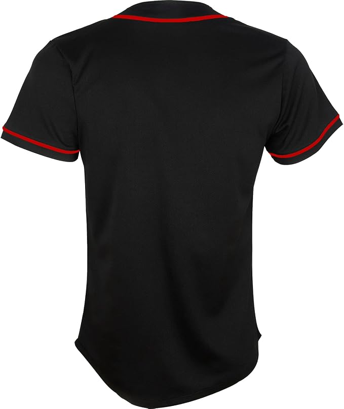 Camiseta de béisbol para hombres y mujeres, camiseta de botones completos de manga corta, camisetas casuales para softball, ropa deportiva para juegos miniatura 3