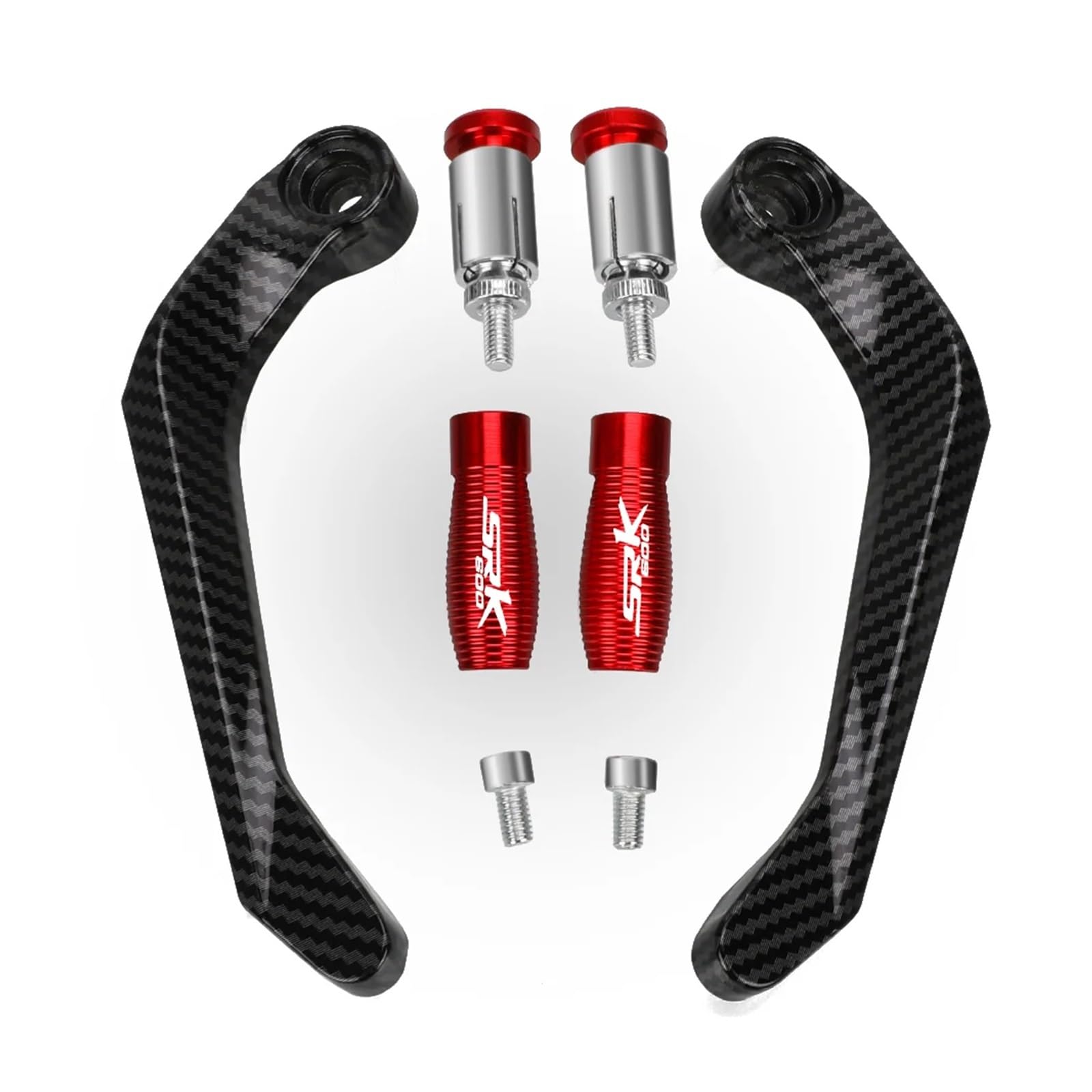 Doyubvcw Red Motorcycle Lever Guards Handgrip For Qjmotor Qjsrk600 Srk600 Srk 600 All Years Motorcycle Levers Guard Brake Clutch Handlebar Grips End Protector