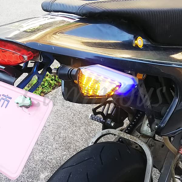 Amazon | ブルー ポジション機能付き デュアル LED ウインカー 2個1