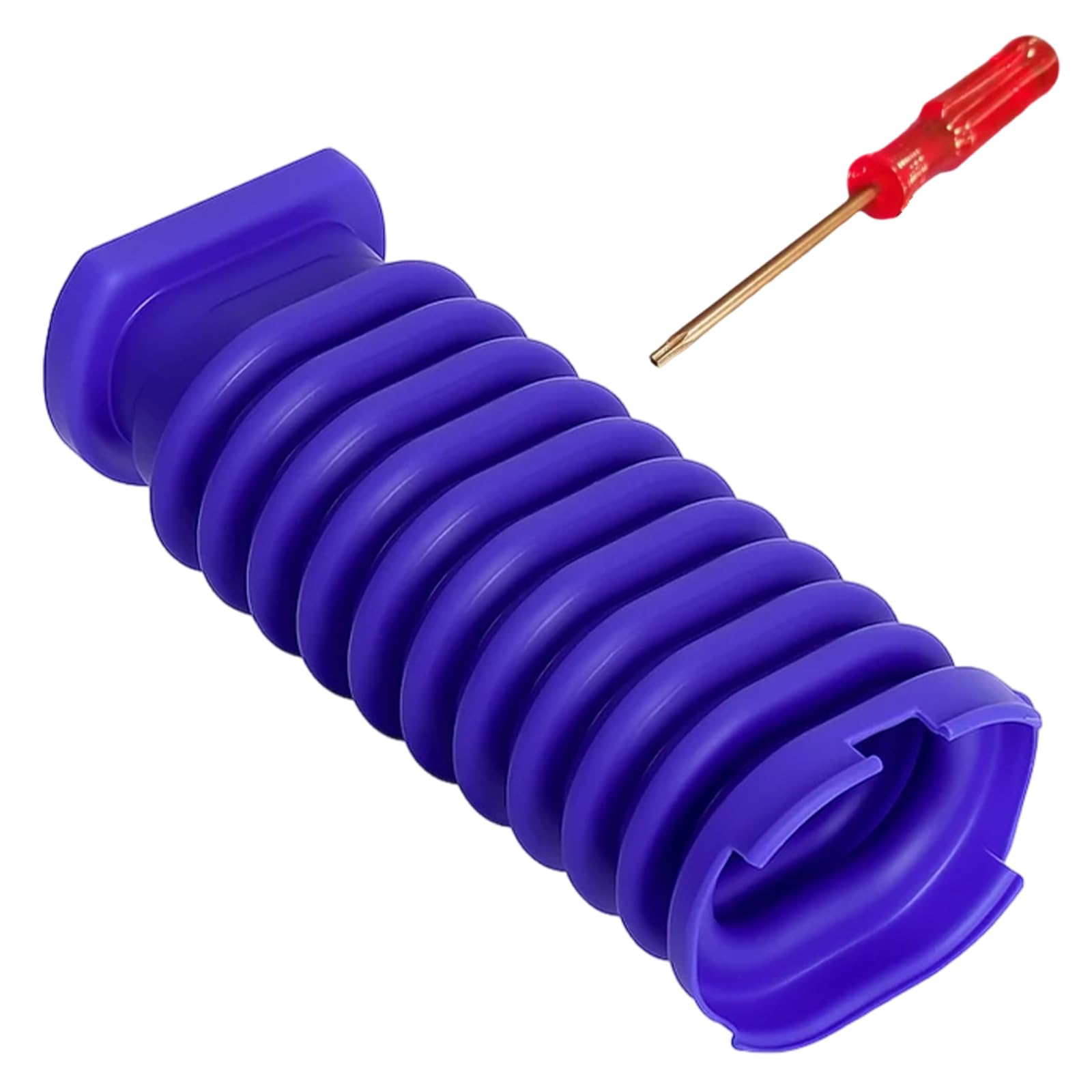 TFAOYS Universals Suction Head Roller Hose with Screwdriver Drum Suction Blue Hose Fittings Vacuum Cleaners Lower Duct Hoses Drum Blue Fittings