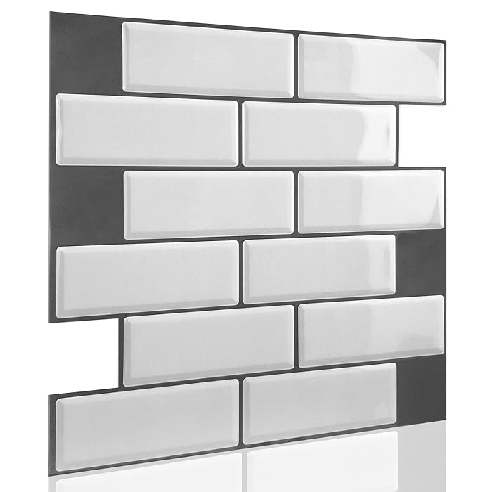 Buy WALPLUS 12" x 6" Premium 12 Sheets Peel and Stick Kitchen Backsplash Tile Stickers Self