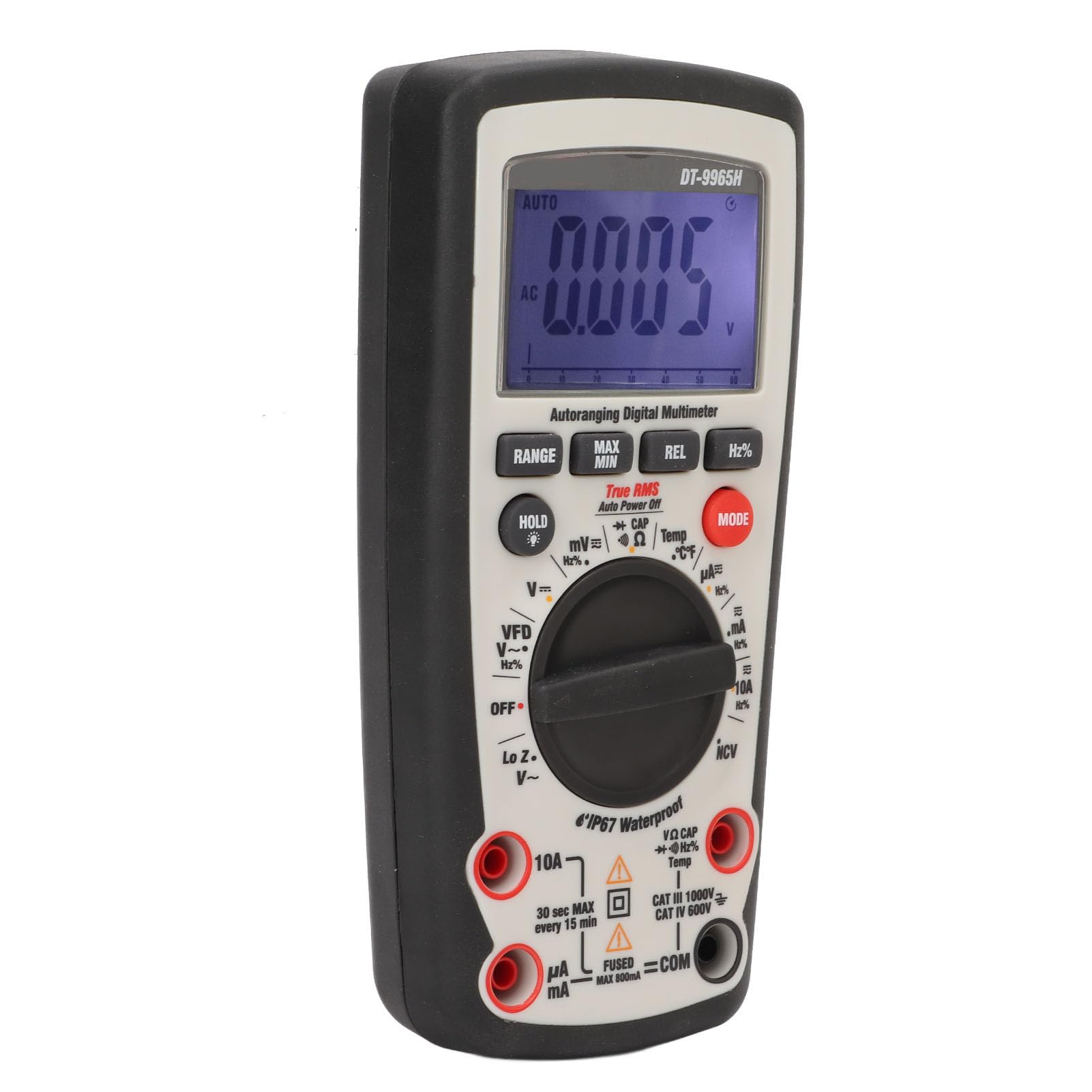 Cocoarm Multimetr Cyfrowy Tester Elektryczny ABS 1000 V True RMS 6000 Count LCD z NCV VFD IP67 Zabezpieczenie Przed Przeciążeniem dla Elektryków Testowanie Obwodów Pojazdów Domowych