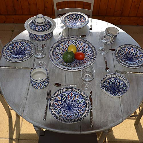 YODECO Tebsi Bakir Teller, Blau, Durchmesser 23 cm