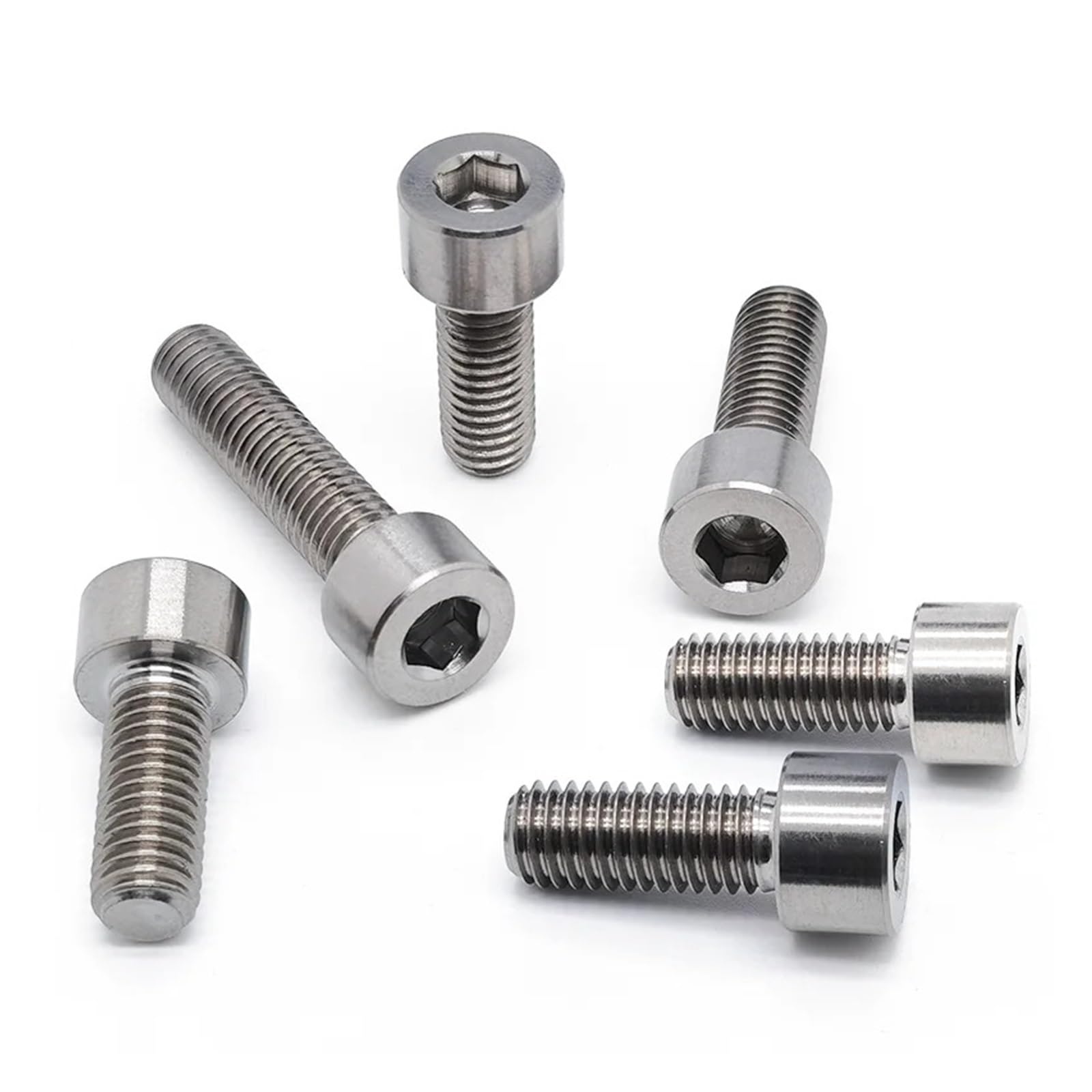 Tornillo Moleteado Tornillos de zócalo hexagonales cabeza cilíndrica aleación titanio tornillos magnéticos Para uso industrial(M2x14mm)