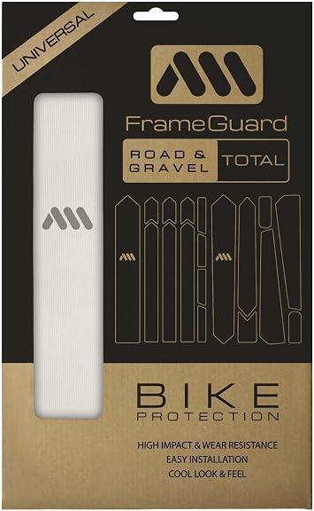 All Mountain Style Honeycomb High Impact Frame Guard Road/Gravel - Clear Bike Frame Protector Supports Universal Fitting - Helps Protect Your Bike from Scratches, Chips and Dings Total - Clear