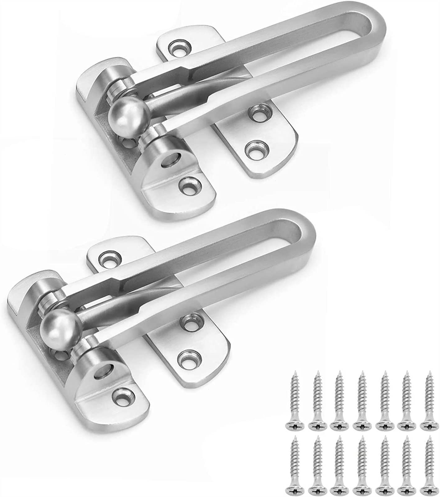 NVSFZGIYG Door Chain Lock, Safe Buckle,Latch Safety Limiter,2 Pieces Household Zinc Alloy Anti-Theft Security Anti-Lock