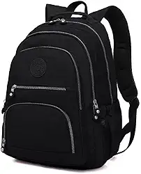 Mochila Feminina Escolar Tactel Resistente Trabalho Linda (Preta)