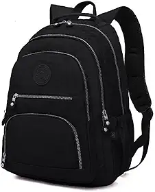 Mochila Feminina Escolar Tactel Resistente Trabalho Linda (Preta)