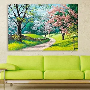 Inephos Unframed Canvas Painting - Beautiful Nature Modern Art Wall Painting for Living Room, Bedroom, Office, Hotels, Drawing Room (91cm X 61cm), Multicolour