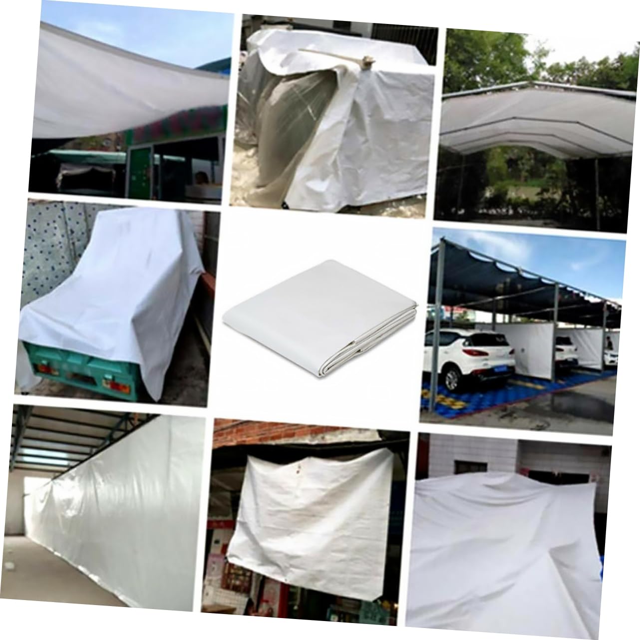 Happyyami 1pc - Shade Cloth Boat Sun Shades Drop Cloth Canopy Tent Cover Poly Tarp Cover Kayak Sun Shades Car Tarp