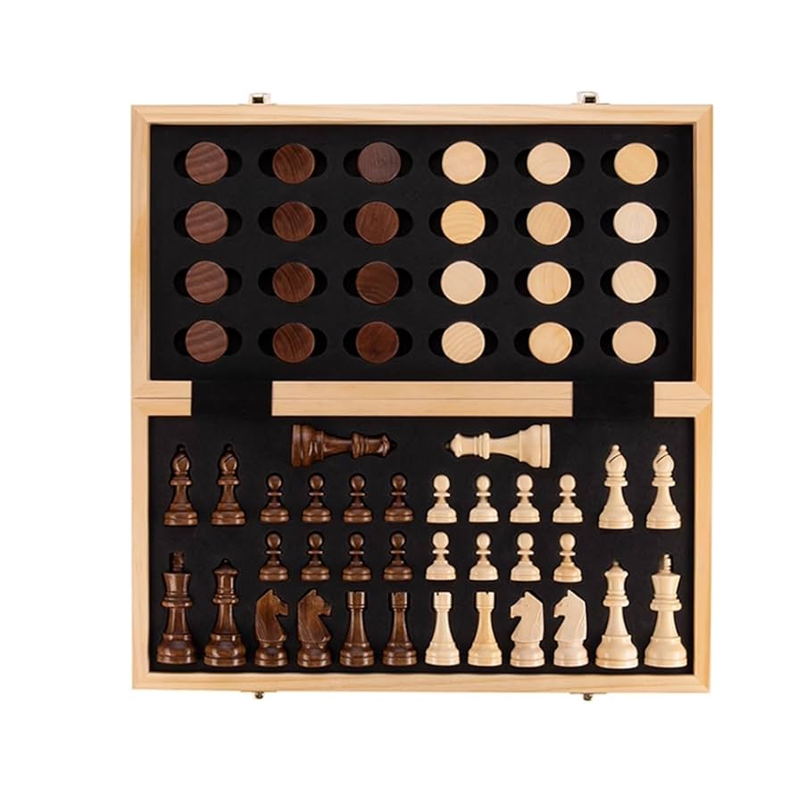 Amazon | 国際チェス 折りたたみ式木製チェス盤 ポータブル木製