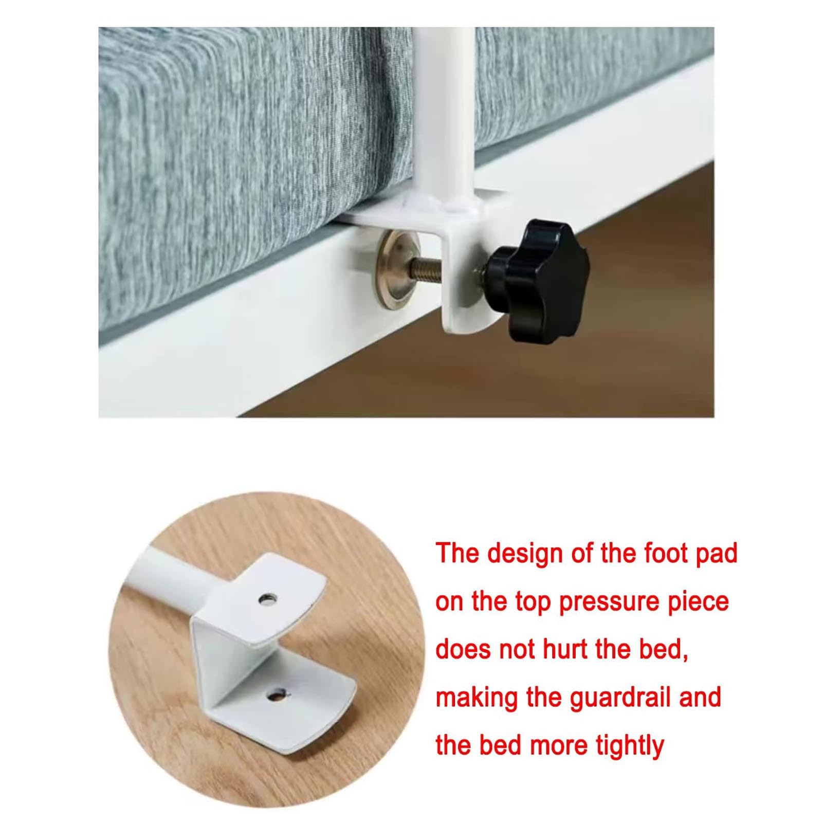 Adjustable Bed Rail For Elderly Bedside Standing Assist, Clip-On Bed Safety Rails, Bedside Fall Safety Prevention Grab Bar, Bed Assist Rail, for Student Dormitory