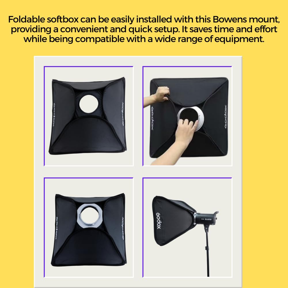 Fotoconic 152 mm/15,2 cm diametro anello di velocità adattatore flangia Speedring Softbox Soft box per flash Bowens S/Monoluce