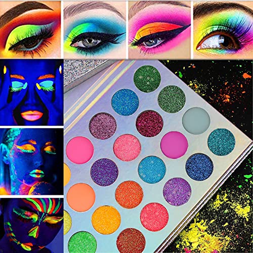 Kalolary Palette di ombretti luminosi al neon