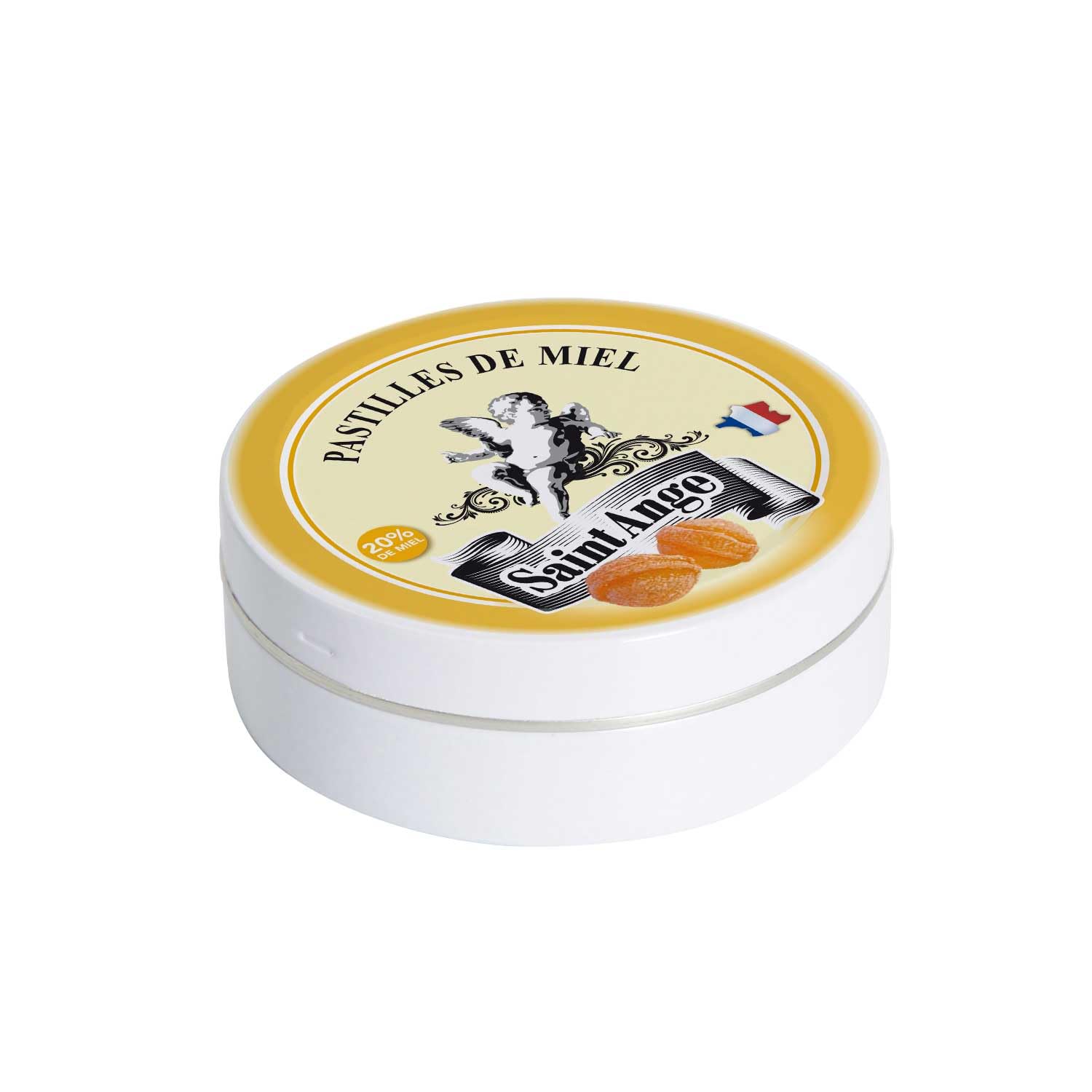 Lot 10 boites Miel Pastilles Saint-Ange Bonbons Traditionnels 100% Français Miel
