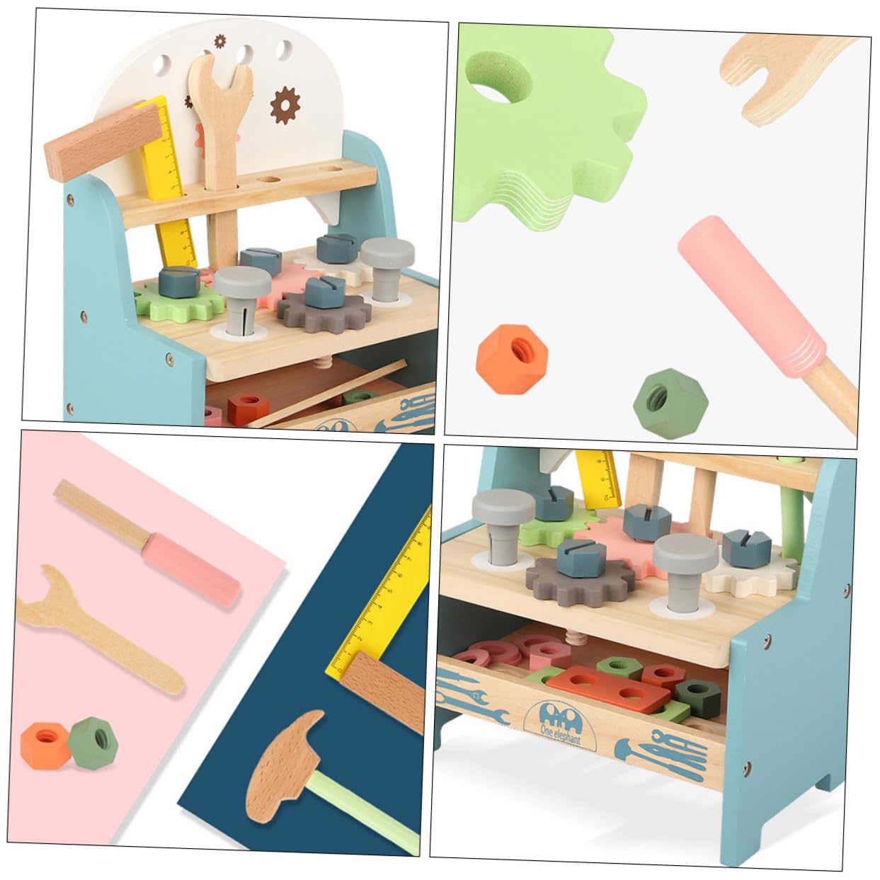 TOYANDONA Kit de Combinación de Juguetes de Madera para Niños, Juguete de Tornillo Seguro y Educativo para Desarrollar Habilidades Manuales