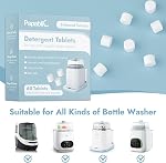 Papablic 60Pcs Comprimés de savon détergents officiels pour bébé Brezza, GROWNSY, Lave-bouteille Momcozy Pro, Bloc de nettoyage efficace avec formule très concentrée en sécurité