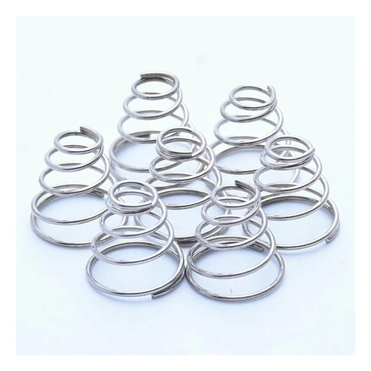 SellGood Metal Springs 10pcs 304 Stainless Steel Tower Springs Conical Cone Return Spring Pressure Spring WD 0.3mm 0.4mm 0.5mm 0.6mm 0.7mm 0.8mm Metal Springs(10pcs 0.3 * 3-5 * 10mm)