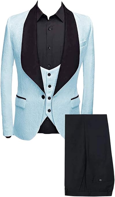 Slim Fit mannen Peak Revers 3 Stuks Bruiloft Pakken