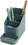 Blue Ginkgo Organisateur de bureau – Entreposage de bureau coréen pour stylos, billets, courrier et fournitures (vert)
