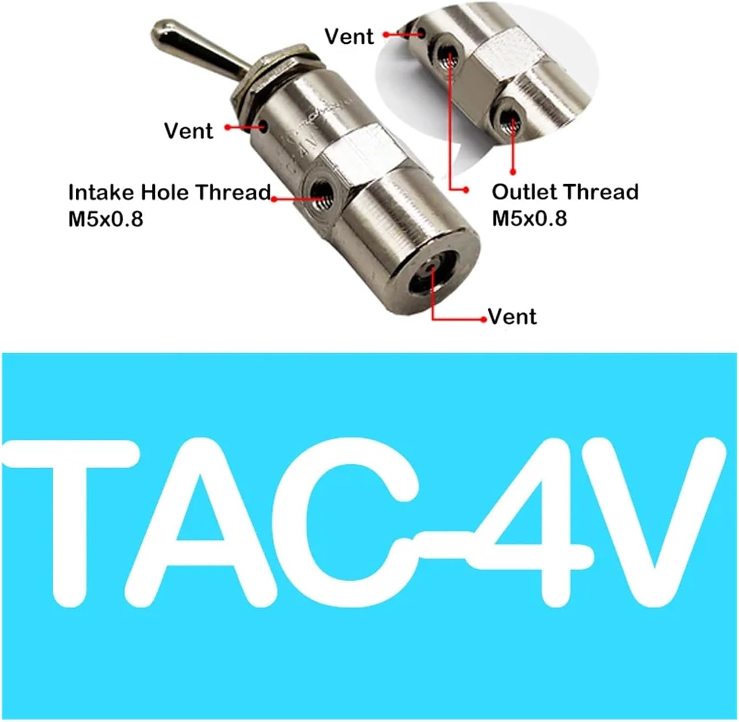TAC-3V TAC-3P TAC-3S TAC-4V TAC-4P TAC2-31V TAC2-31P TAC2-41V TAC2-41P TAC Pneumatic Button Valve Mechanical Valve(TAC-4V)