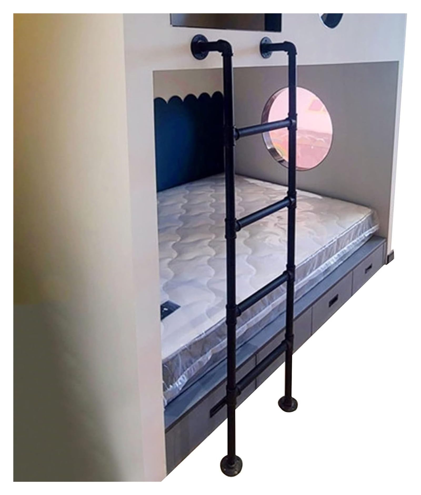 Escalera de literas de Alta Resistencia de 165,1 cm para Adultos y Personas Mayores: solución Ideal para Subir a autocaravanas, remolques, altillos y sótanos. Accesorio de Salida de emergenc