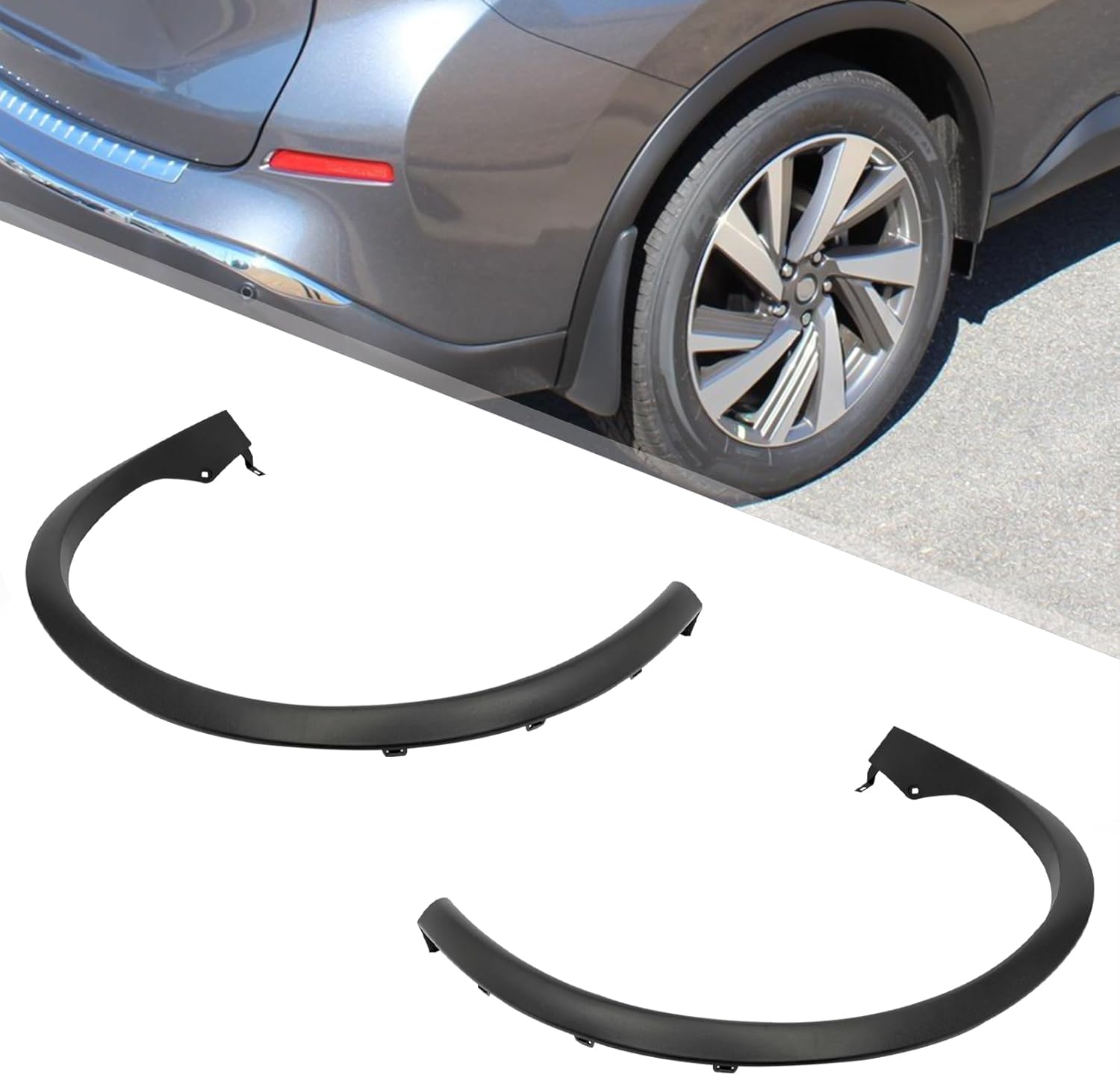 Fender Trim Set For 2015-2021 Nissan Murano, Left&Right Side Fender Flares Wheel Arch Molding Trims Textured Black Molding Fender Trims 768565AA0A, 768575AA0A 768525AA0A,768535AA0A (Rear)