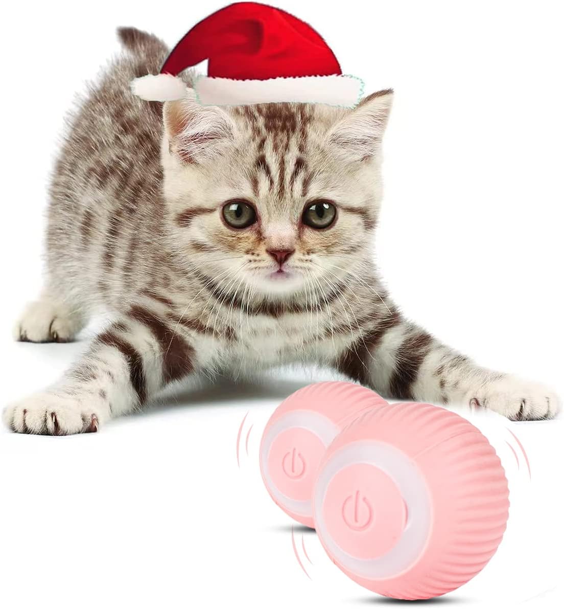 小さな猫が白い夜灯に飽きる