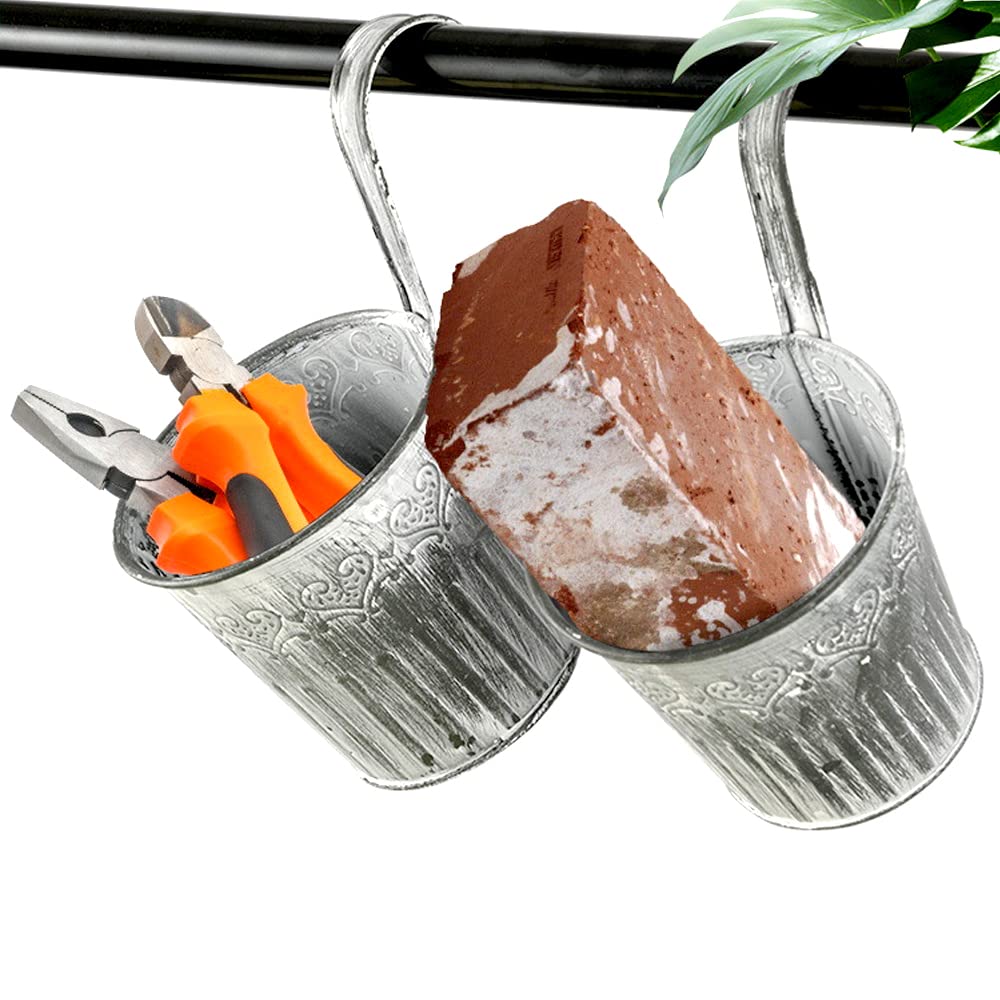 2/4 pezzi staffa per gancio in ferro pratico cestino per vasi da fiori montato a parete in metallo per fornure per piante sospese per interni ed esterni da giardino  15