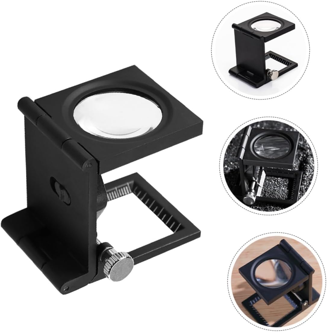 Desktop Folded Jewelry Magnifier with Built Pointer Magnification for Precise Measurement and Detailed Viewing of Coins Stamps and Antiques Essential Tool