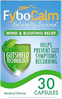 Fybocalm Wind and bloating relief, 30 capsules, Naturally derived, Wind and bloating relief, long lasting relief, Clinically proven, Gluten free