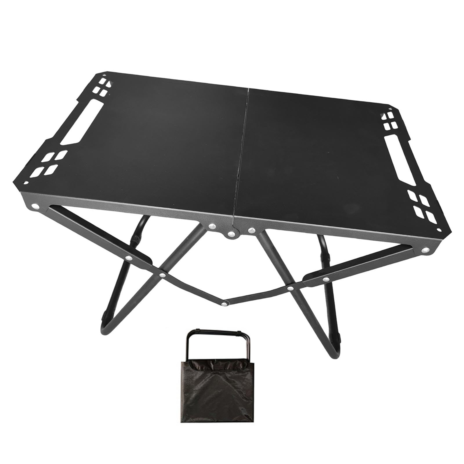 TRENDYNEST® Foldable Table Black Grill Table for Backyard Outdoor Cooking Travel Without Light Stand | Sporting Goods | Outdoor Sports | Camping & Hiking | Camping Furniture-picture-11