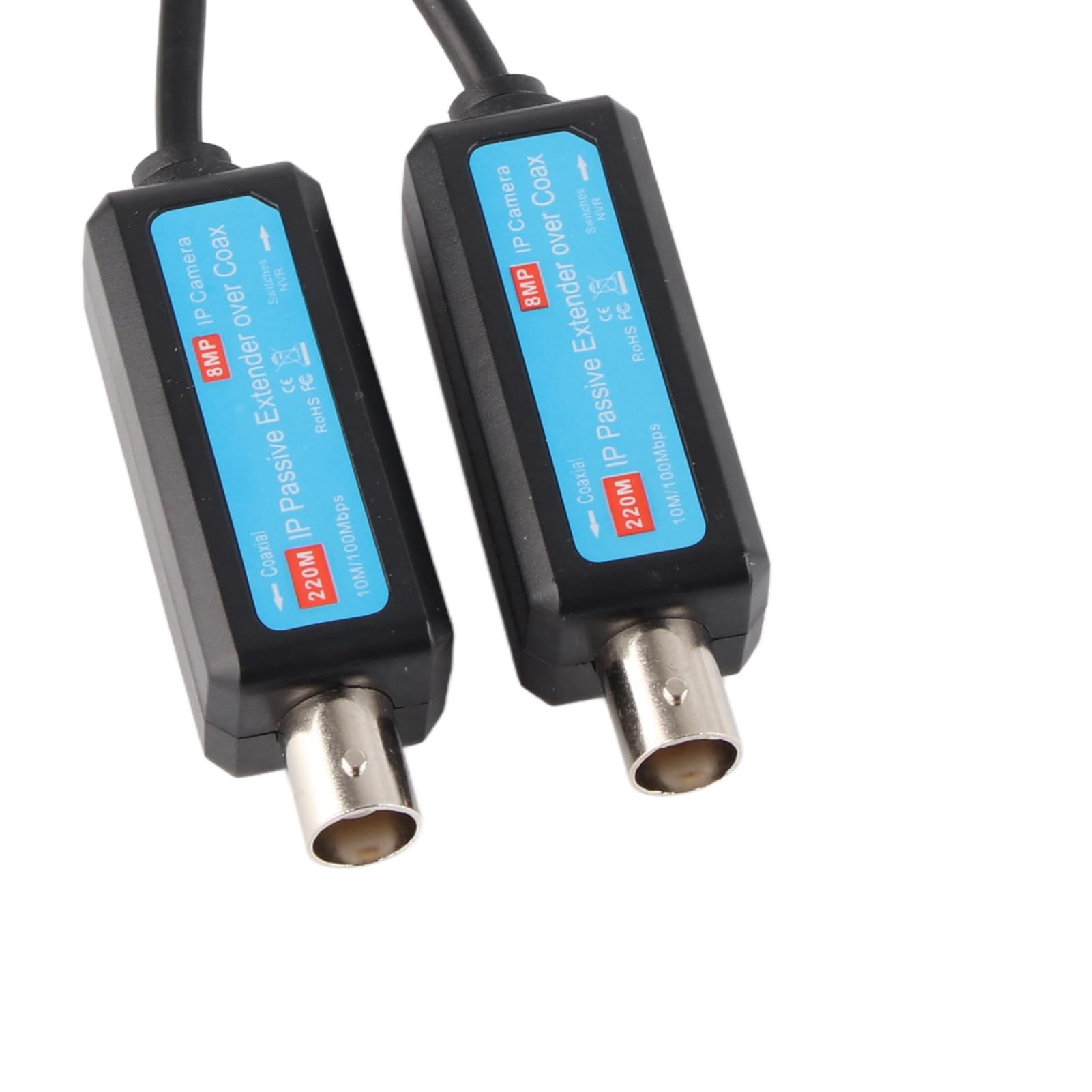 Extender Coassiale Coax over Ethernet Trasmettitore Ricevitore IP Passiva 10/100 Mbps 220 M