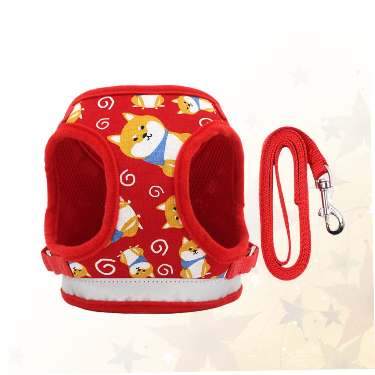 BESPORTBLE 3piezas Arnés para Perros Pequeños Correa Diseño Creativo y Ligero Arnés Antiescape para Cachorros Rojo s