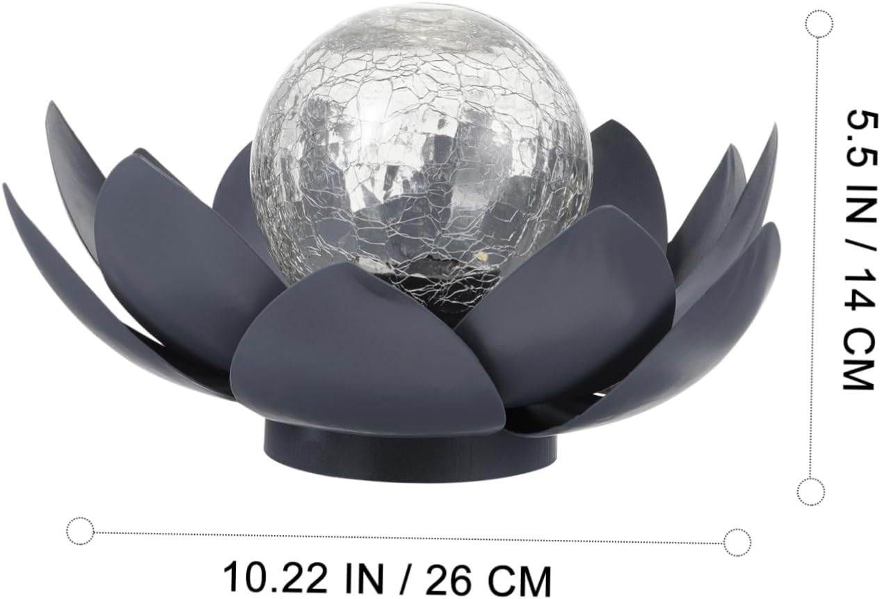 NUOBESTY 1pc Outdoor Solar Lotus Lamp Elegant Lotus-Shaped Light for Garden and Lawn Decor Easy to Install Solar Lighting for Courtyards and Design