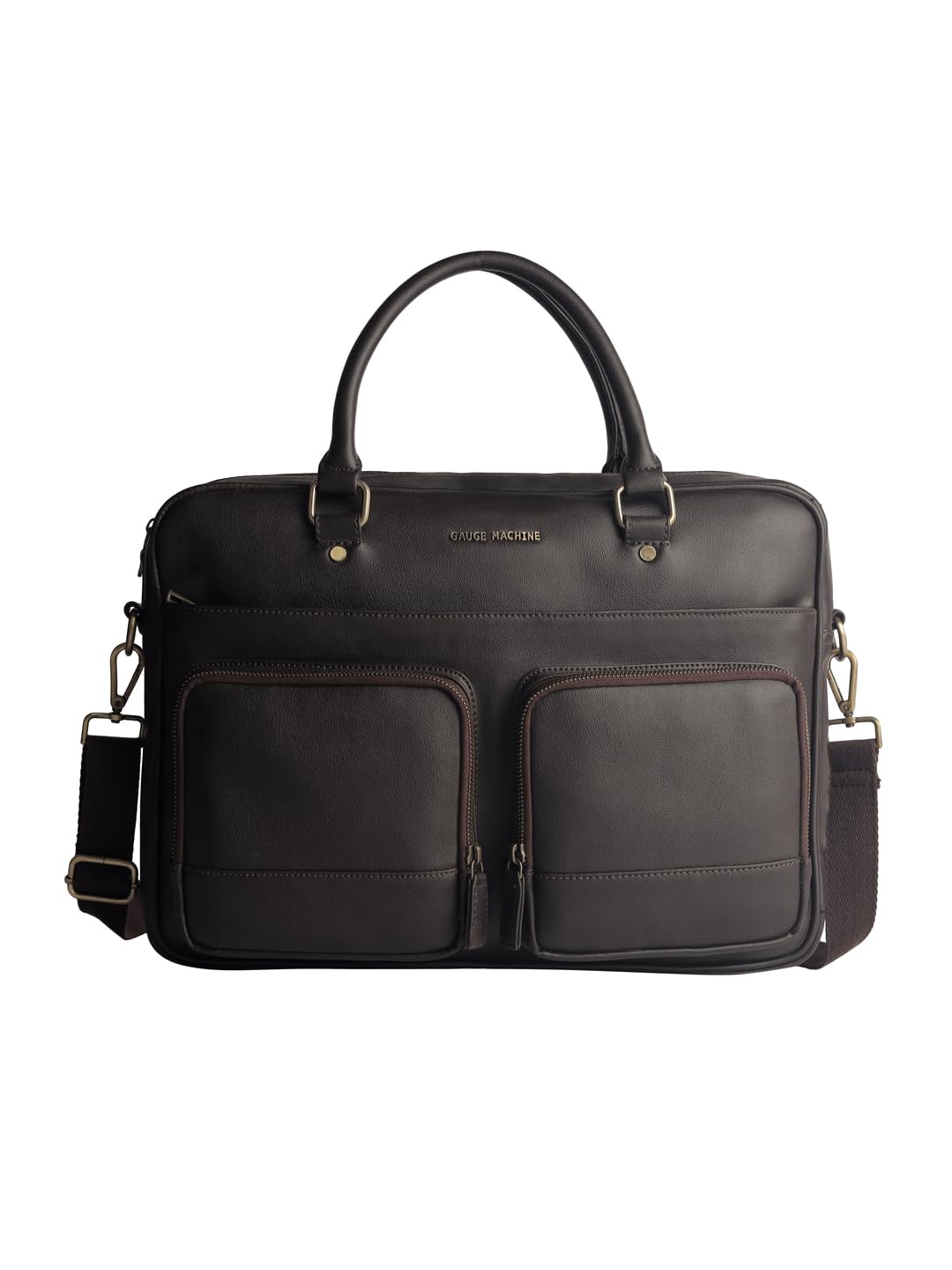 Gauge Machine 15" Brown Laptop Bag with Detachable Strap (GMLPB0523015BRO) (B0CJFNFBSZ) Amazon Price History, Amazon Price Tracker